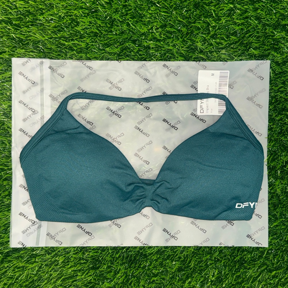 Dfyne impact strappy bra pine medium